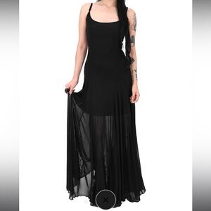 Foxblood Julia Mesh Maxi Dress